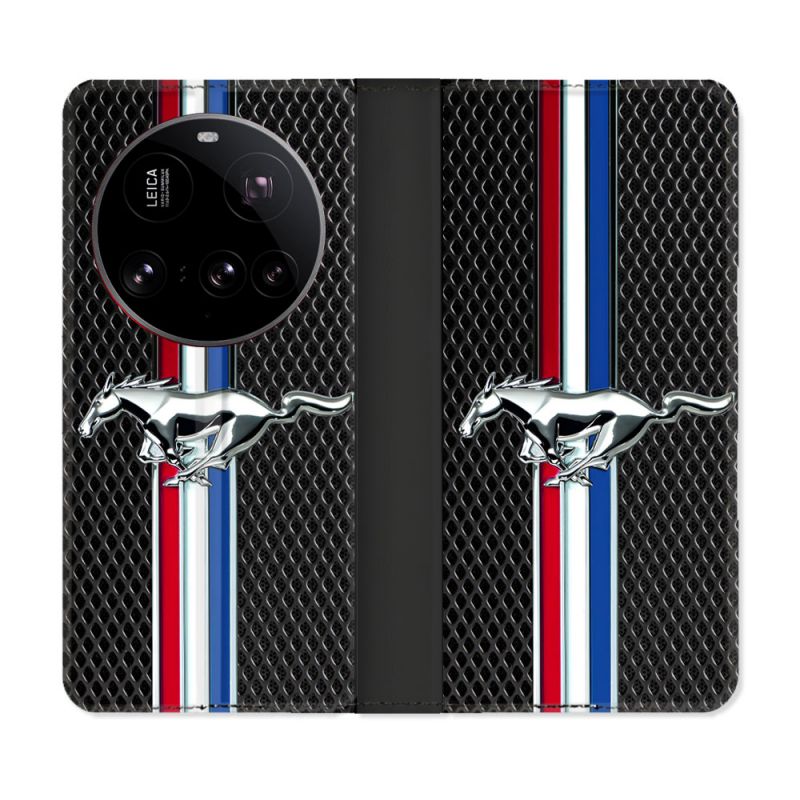 Housse cuir portefeuille Pour Xiaomi 15 Ultra Mustang