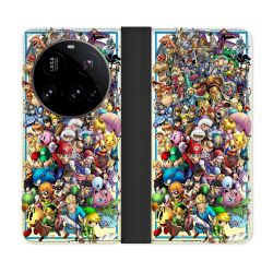 Housse cuir portefeuille Pour Xiaomi 15 Ultra Nintendo