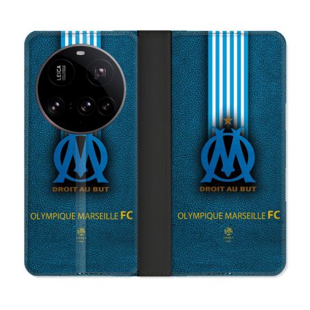 Housse cuir portefeuille Pour Xiaomi 15 Ultra Olympique Marseille OM Bande