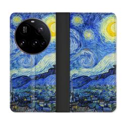 Housse cuir portefeuille Pour Xiaomi 15 Ultra Peinture La nuit étoilée