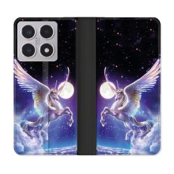 Housse cuir portefeuille Pour Xiaomi 15T Fantastique Licorne Céleste