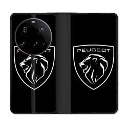 Housse cuir portefeuille Pour Xiaomi 15 Ultra Peugeot