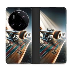Housse cuir portefeuille Pour Xiaomi 15 Ultra Planche Skate