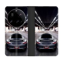 Housse cuir portefeuille Pour Xiaomi 15 Ultra Porsche 911