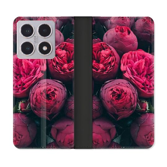 Housse cuir portefeuille Pour Xiaomi 15T Fleur Pivoine