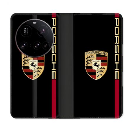 Housse cuir portefeuille Pour Xiaomi 15 Ultra Porsche Line