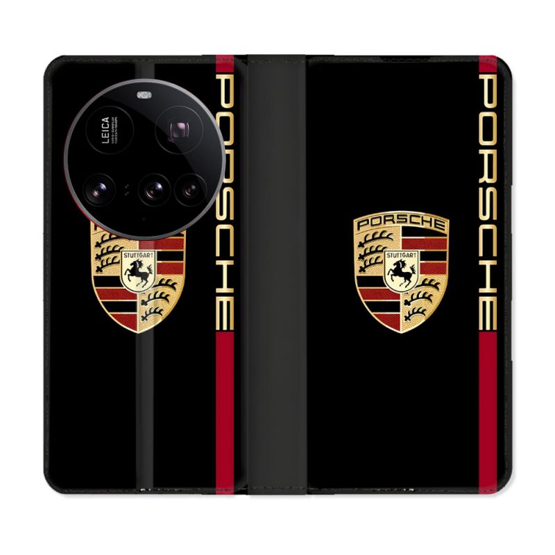 Housse cuir portefeuille Pour Xiaomi 15 Ultra Porsche Line