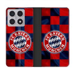 Housse cuir portefeuille Pour Xiaomi 15T Foot Bayern Munich Carreaux