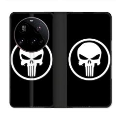 Housse cuir portefeuille Pour Xiaomi 15 Ultra Punisher