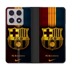Housse cuir portefeuille Pour Xiaomi 15T Foot FC Barcelone Vintage