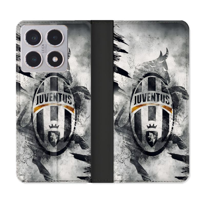 Housse cuir portefeuille Pour Xiaomi 15T Foot Juventus Turin