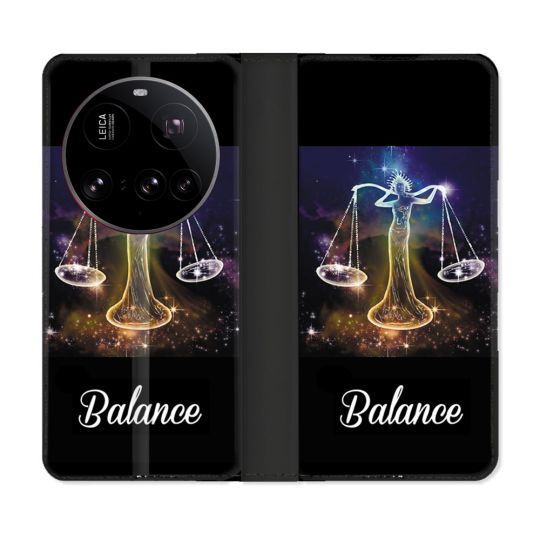 Housse cuir portefeuille Pour Xiaomi 15 Ultra Signe Zodiaque 2 Balance