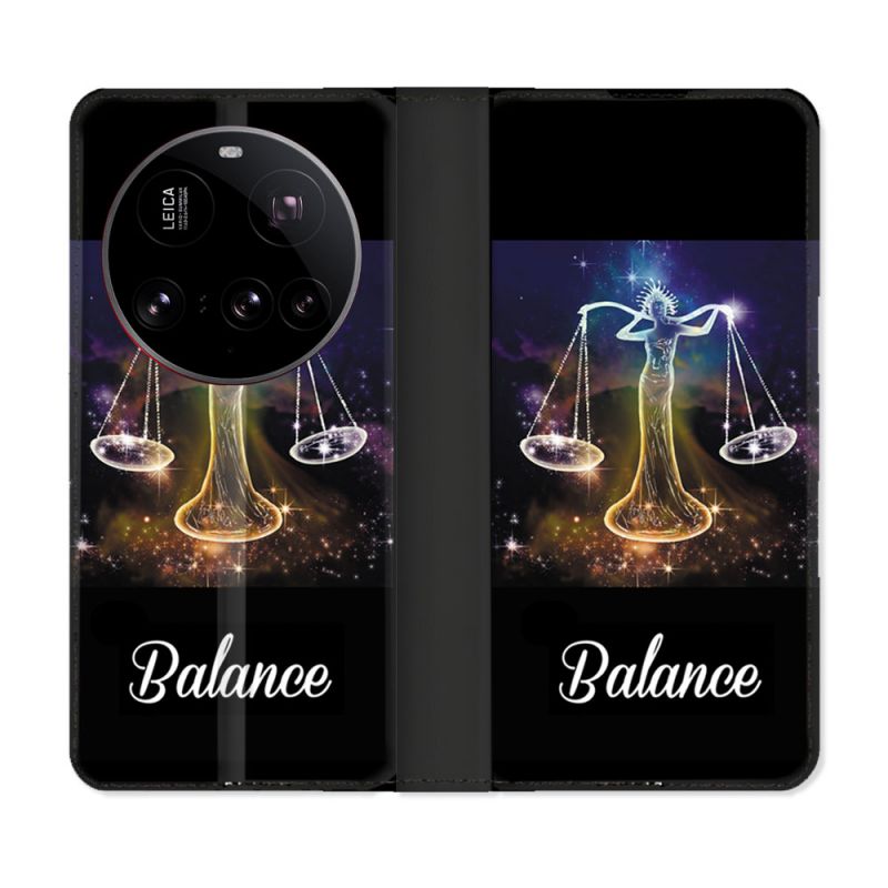 Housse cuir portefeuille Pour Xiaomi 15 Ultra Signe Zodiaque 2 Balance