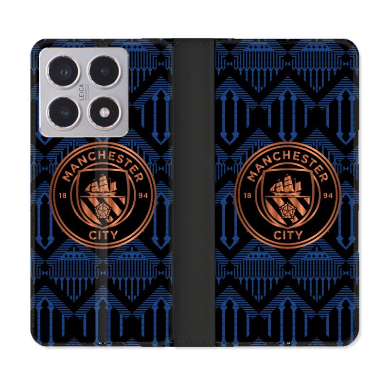 Housse cuir portefeuille Pour Xiaomi 15T Foot Manchester City