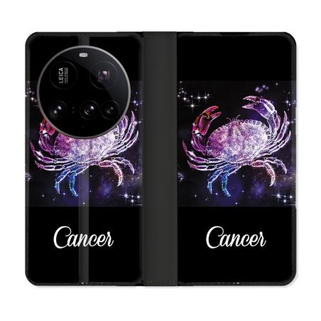 Housse cuir portefeuille Pour Xiaomi 15 Ultra Signe Zodiaque 2 Cancer