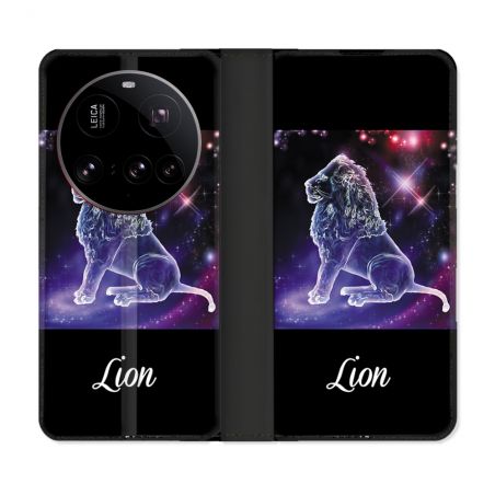 Housse cuir portefeuille Pour Xiaomi 15 Ultra Signe Zodiaque 2 Lion