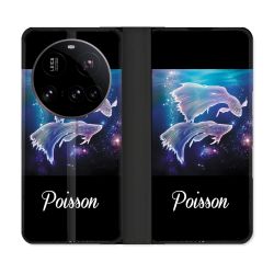 Housse cuir portefeuille Pour Xiaomi 15 Ultra Signe Zodiaque 2 Poisson
