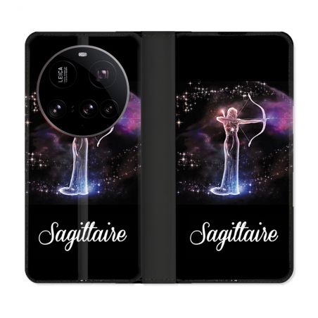 Housse cuir portefeuille Pour Xiaomi 15 Ultra Signe Zodiaque 2 Sagittaire