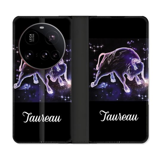 Housse cuir portefeuille Pour Xiaomi 15 Ultra Signe Zodiaque 2 Taureau