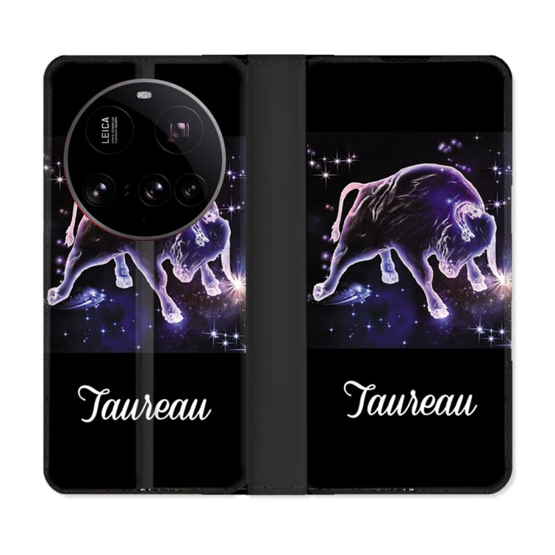 Housse cuir portefeuille Pour Xiaomi 15 Ultra Signe Zodiaque 2 Taureau
