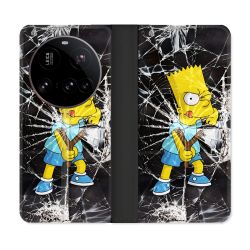 Housse cuir portefeuille Pour Xiaomi 15 Ultra Simpson Bart