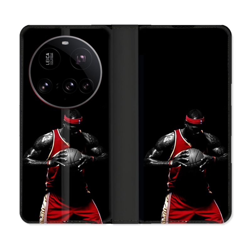 Housse cuir portefeuille Pour Xiaomi 15 Ultra Sport Basketeur