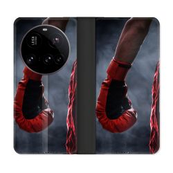 Housse cuir portefeuille Pour Xiaomi 15 Ultra Sport Boxe Gant Rouge