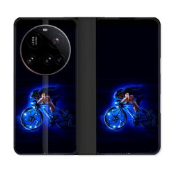 Housse cuir portefeuille Pour Xiaomi 15 Ultra Sport Cyclisme Bleu