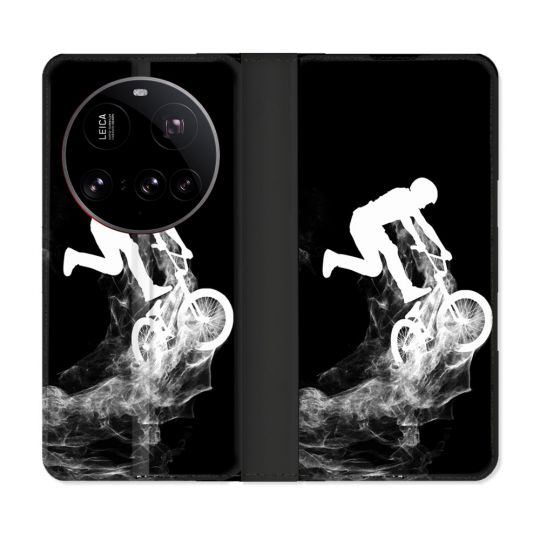 Housse cuir portefeuille Pour Xiaomi 15 Ultra Sport VTT Noir