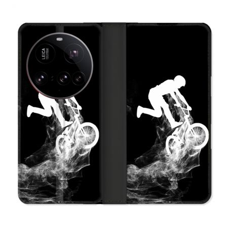 Housse cuir portefeuille Pour Xiaomi 15 Ultra Sport VTT Noir