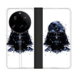 Housse cuir portefeuille Pour Xiaomi 15 Ultra Star Wars - Dark Vador Blanc