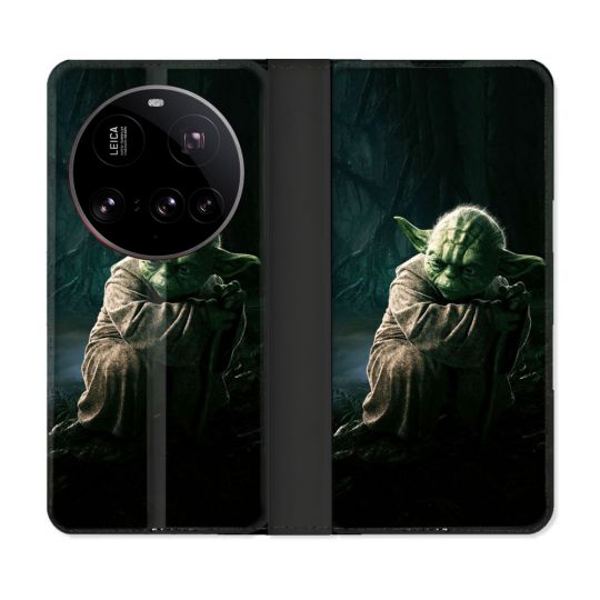 Housse cuir portefeuille Pour Xiaomi 15 Ultra Star Wars - Yoda sombre