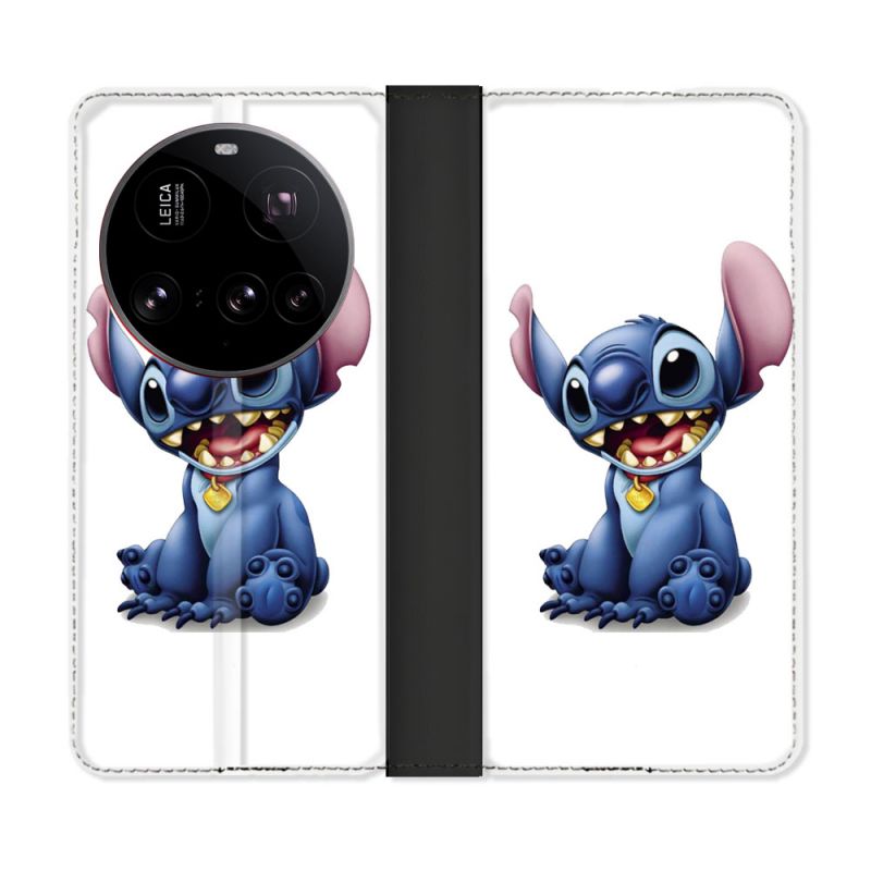 Housse cuir portefeuille Pour Xiaomi 15 Ultra Stitch Blanc
