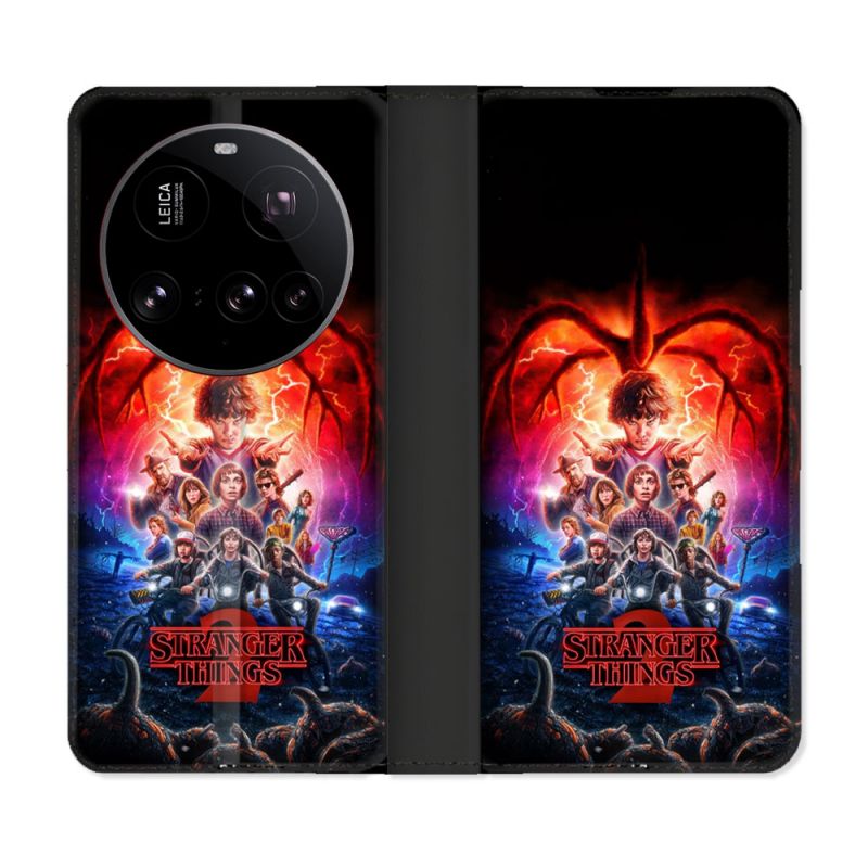 Housse cuir portefeuille Pour Xiaomi 15 Ultra Stranger Things Affiche 2
