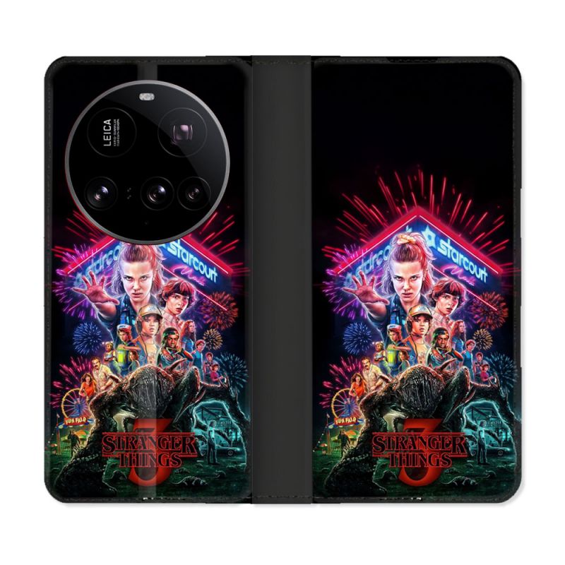 Housse cuir portefeuille Pour Xiaomi 15 Ultra Stranger Things Affiche 3