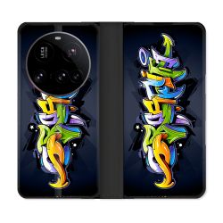 Housse cuir portefeuille Pour Xiaomi 15 Ultra Street Art Graffiti