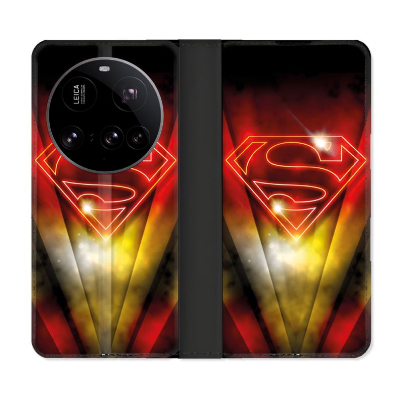 Housse cuir portefeuille Pour Xiaomi 15 Ultra Superman Logo