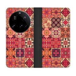 Housse cuir portefeuille Pour Xiaomi 15 Ultra Texture Carreau Ciment Rouge