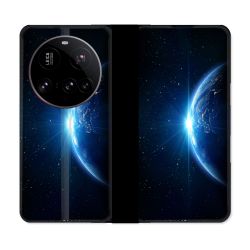 Housse cuir portefeuille Pour Xiaomi 15 Ultra Univers Planete Terre