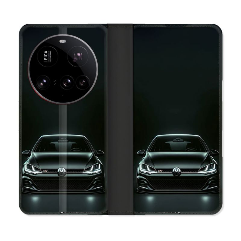 Housse cuir portefeuille Pour Xiaomi 15 Ultra Volkwagen Golf GTI