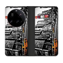 Housse cuir portefeuille Pour Xiaomi 15 Ultra Voyage Amerique USA New York Taxi