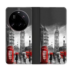Housse cuir portefeuille Pour Xiaomi 15 Ultra Voyage Angleterre Londres Vintage