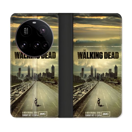 Housse cuir portefeuille Pour Xiaomi 15 Ultra Walking Dead