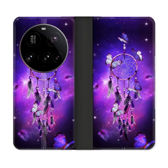 Housse cuir portefeuille Pour Xiaomi 15 Ultra Zen Attrape Reve Papillon