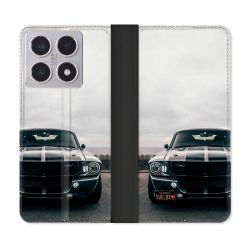 Housse cuir portefeuille Pour Xiaomi 15T Ford Mustang GT500 Vintage