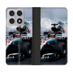 Housse cuir portefeuille Pour Xiaomi 15T Formule 1 F1 Mercedes Petronas