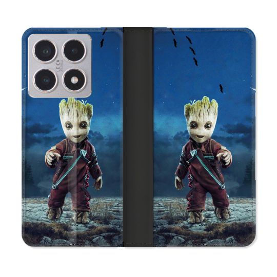 Housse cuir portefeuille Pour Xiaomi 15T Groot Bleu