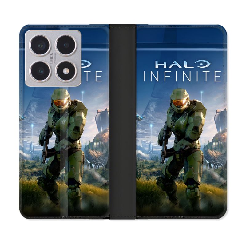 Housse cuir portefeuille Pour Xiaomi 15T Halo