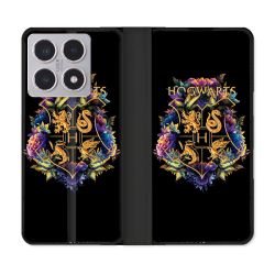 Housse cuir portefeuille Pour Xiaomi 15T Harry Potter Hogwarts