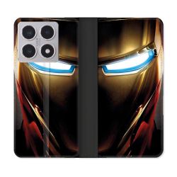 Housse cuir portefeuille Pour Xiaomi 15T Iron Man Casque